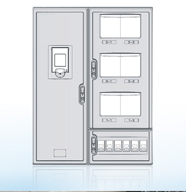 單相六表位(3排)電表箱